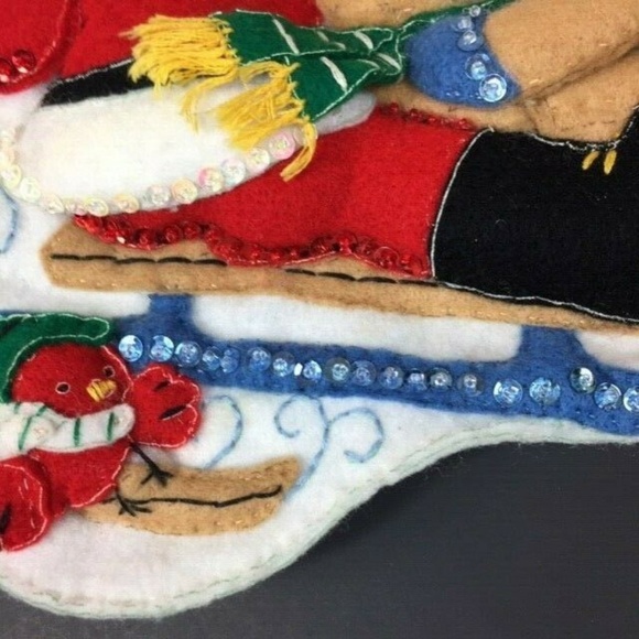 {SOLD} Bucilla Santa Bird Bear Sleigh Stocking - Picture 5 of 8